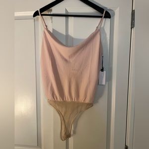 ASTR Pink Cowl Neck Bodysuit